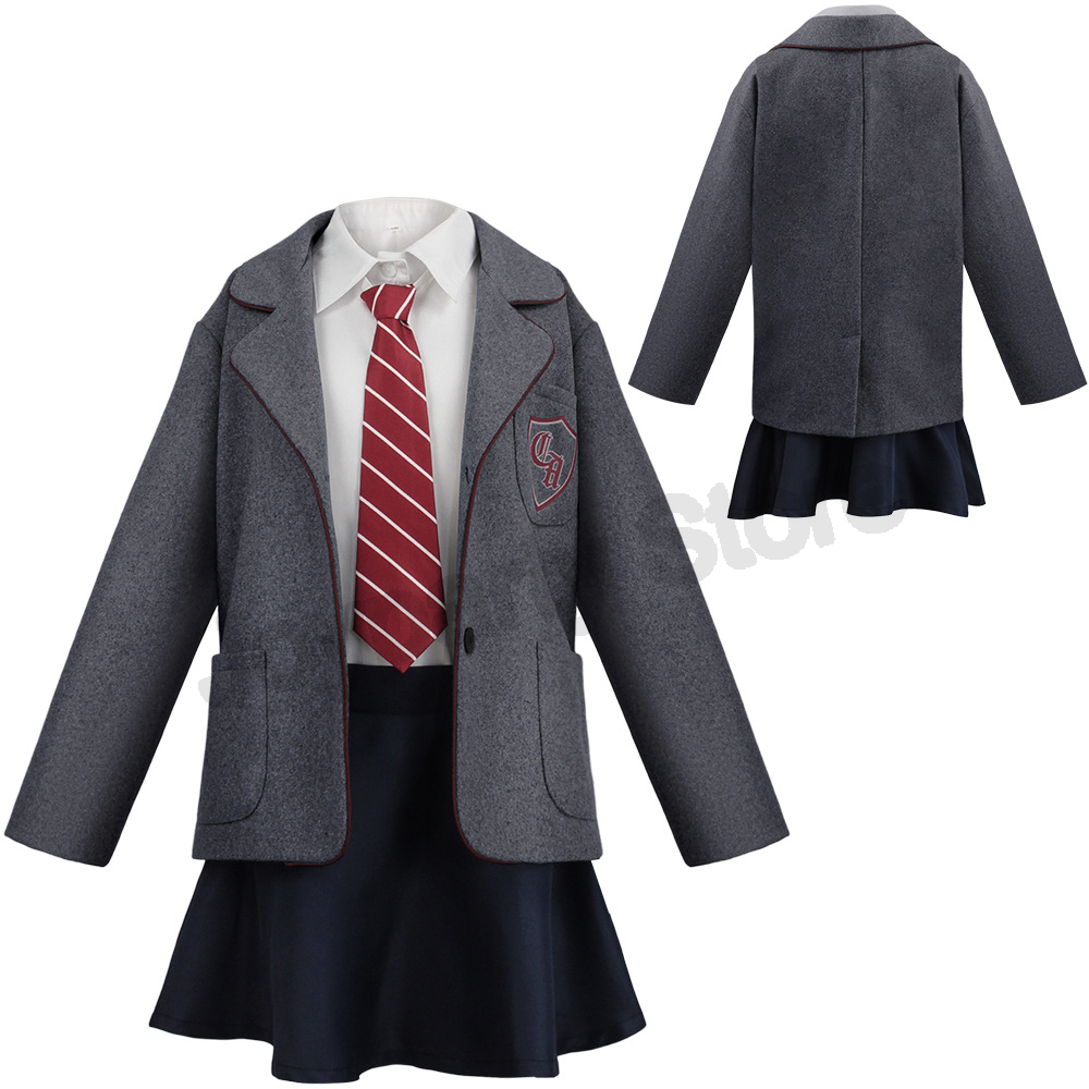 Roald Dahls Matilda Cosplay Movie Matilda Cosplay Costume School Uniform Coat Musical Costume Suit Skirt Tie Girls Costumes