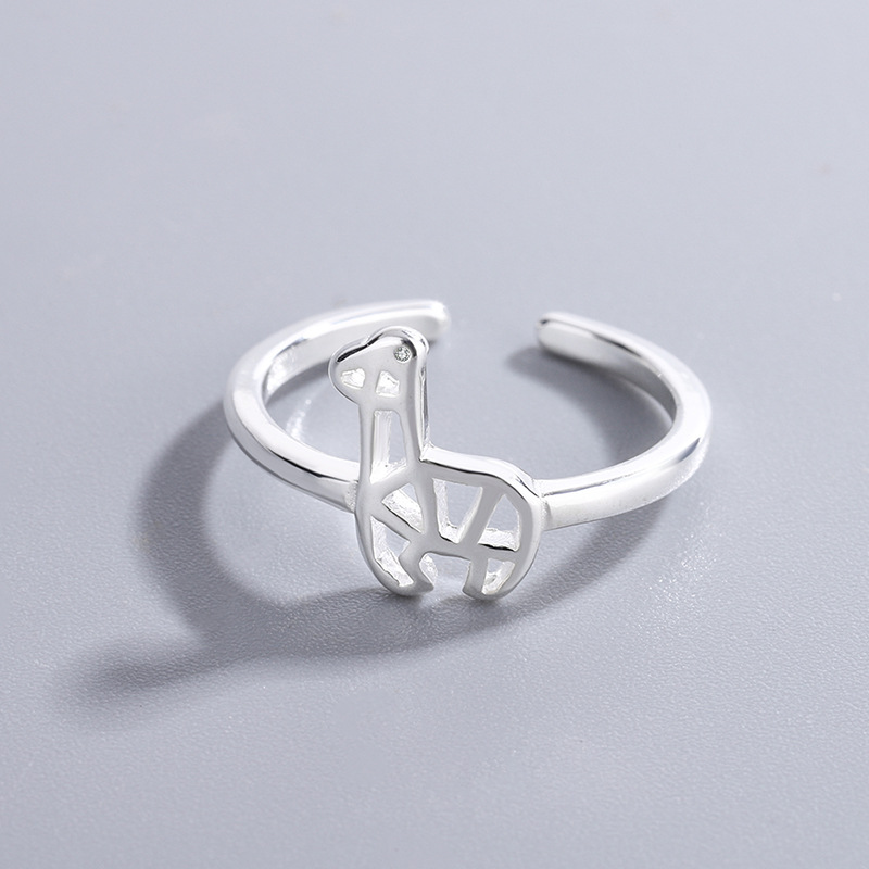 Retro Personality Creative Eagle 925 Sterling Silver Cute Animal Opening Rings R088