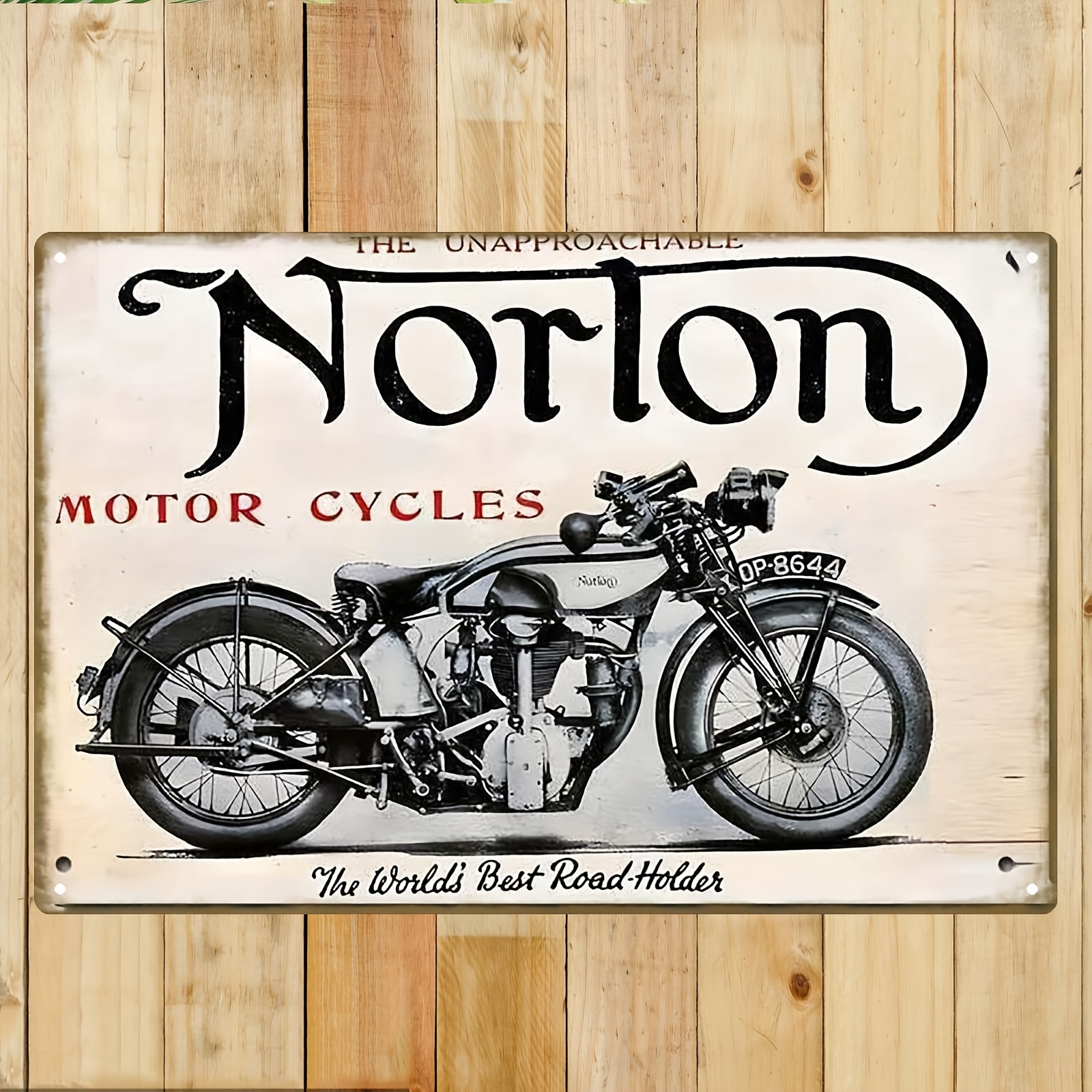 1pc Vintage Motorcycles Metal Sign - Retro Wall Art with Classic Motorcycle Design, The Un Approachable Text, f