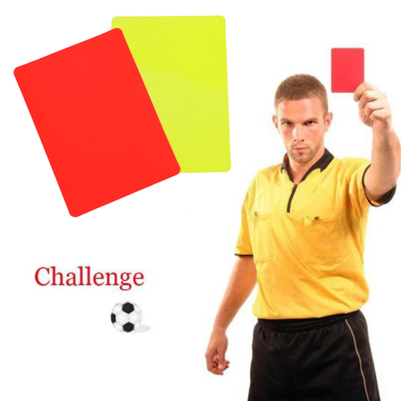 1 Pairs Football Match Red and Yellow Card Set Soccer Referee Tools