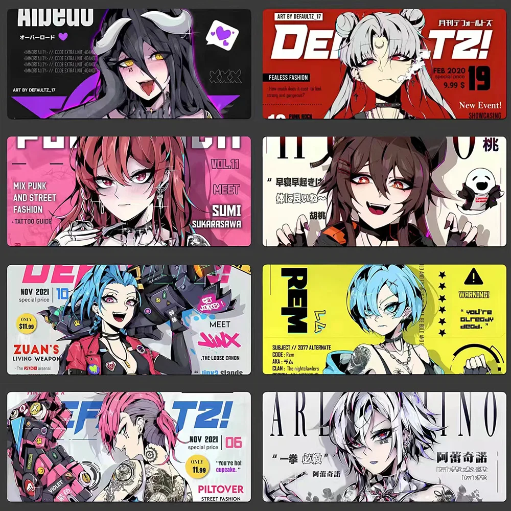 Cartoon Anime Girls Graphics Card Stickers Computer Case Laptop Car Body Window Motorcycle Tail Box Cartoon Decor Decals