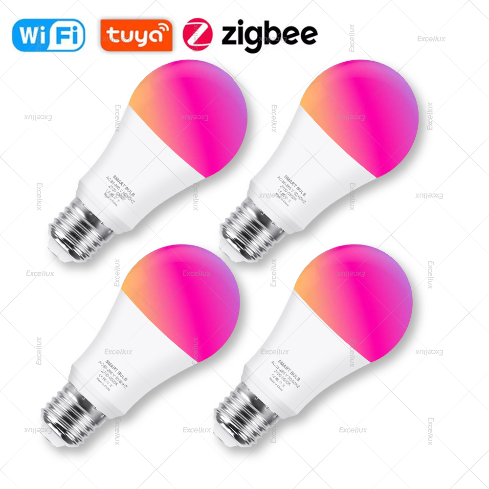 Zigbee 3.0 18W LED Light Bulb RGB+WW+CW E27 WiFi Tuya Smart Home LED Lamp Works With Smart Life Alexa Assistant