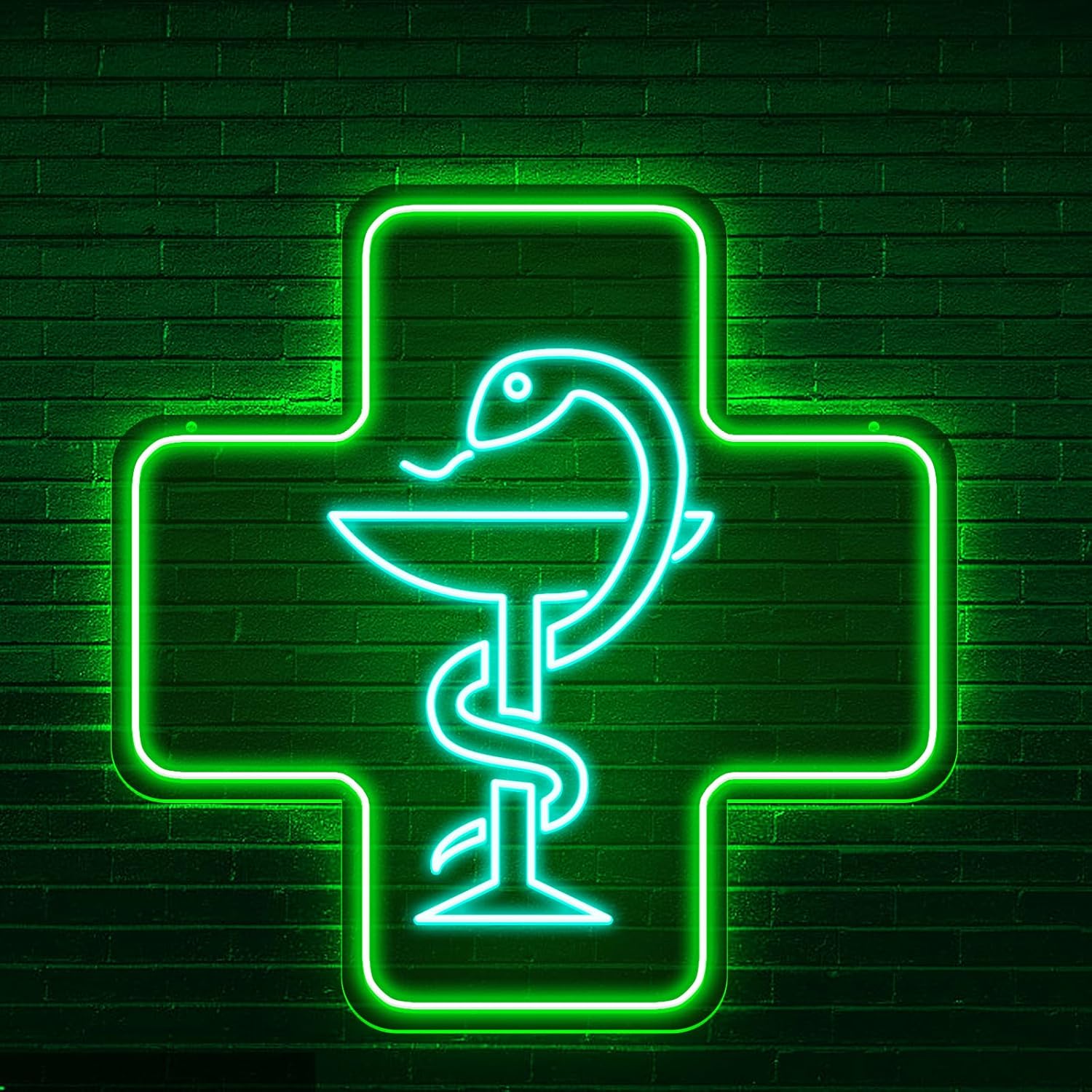 Pharmacy Neon Sign Apothecary Art Wall Light Business USB LED Neon Light European Pharmacy Light for Storefront Window Decor