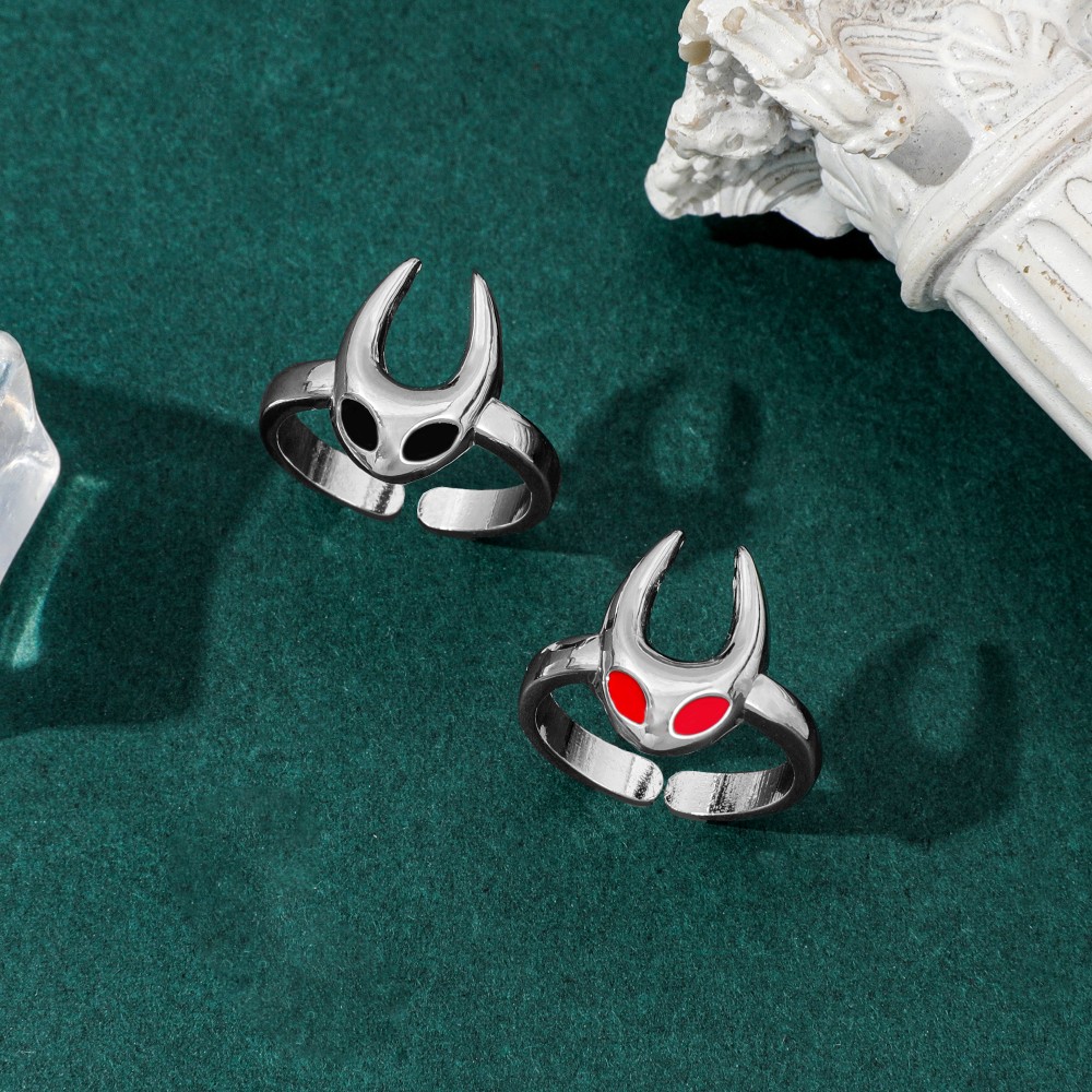 1pc Hollow Knight Adjustable Finger Ring for Women And Men Game-Themed Jewelry Cosplay Prop Charm
