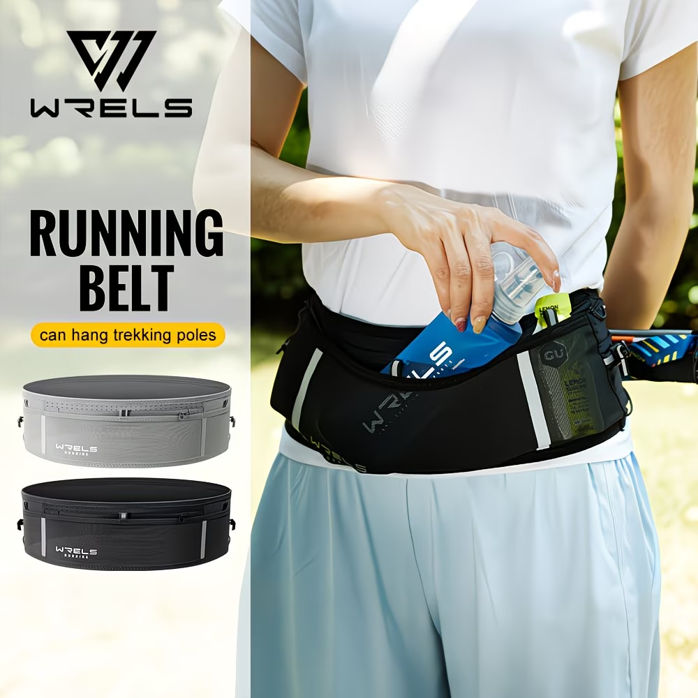 WRELS Invisible Running Waist Bag Lightweight Breathable Phone Bag Men Women Elastic Portable Running Belt Hydration Waist Pack
