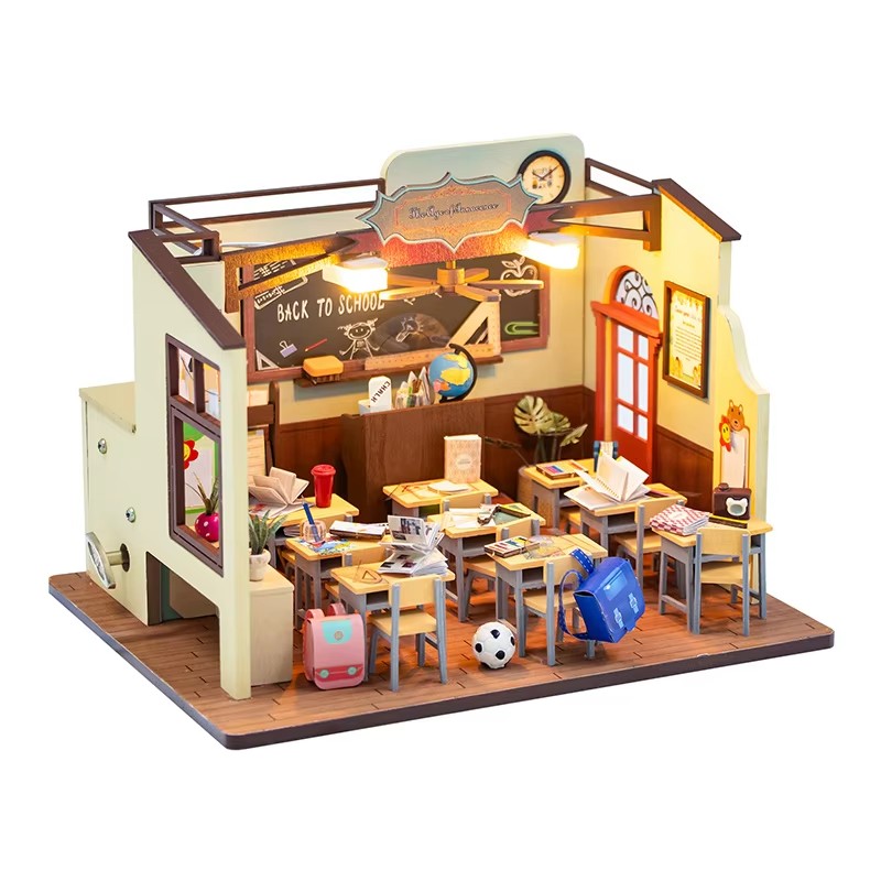 DIY Miniature 3D Puzzles Wooden Forest Wonderland Doll House Assembly Building Model DollHouses Toys Home Crafts