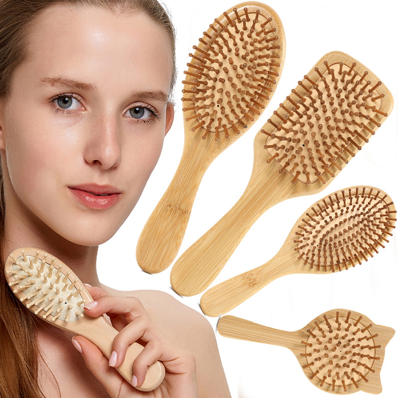 New Wooden Bamboo Hair Brush Air Massage Comb Anti-static Scalp Combs Airbag Hairdressing Healthy Reduce Hair Loss Styling Tools
