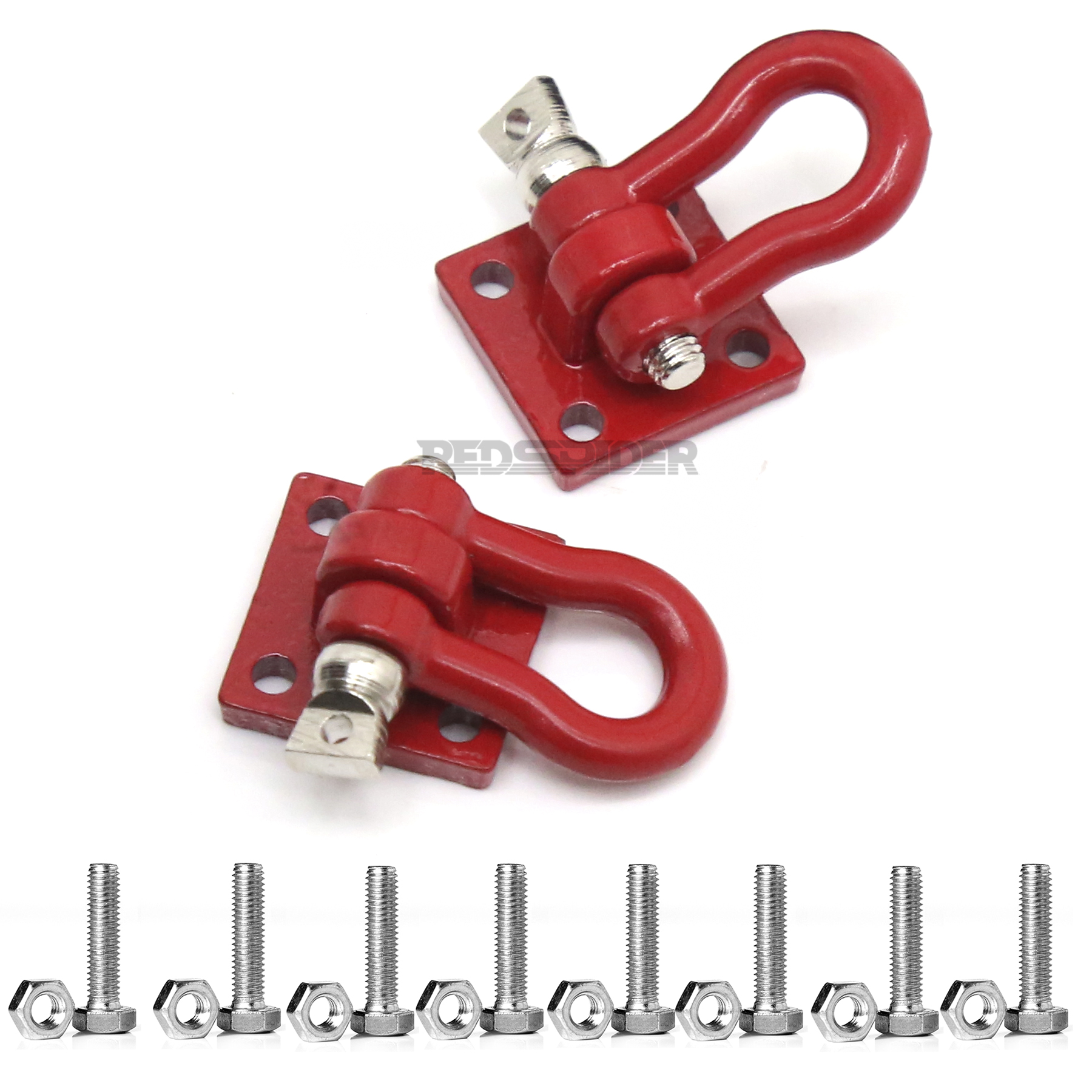 Metal RC Crawler Trailer Tow Hook Hooks Buckle Winch Shackles for 1/10 Scale RC Crawler Truck TRX4 D90 SCX10 Climbing Car