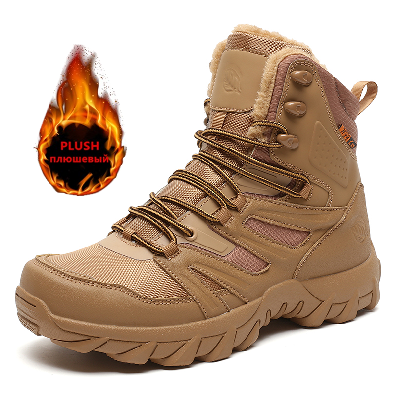 New Winter Men's Boots Outdoor Anti-Slip Men's Desert Boots Comfortable Autumn Men Work Ankle Boots High Top Motorcycle Boots