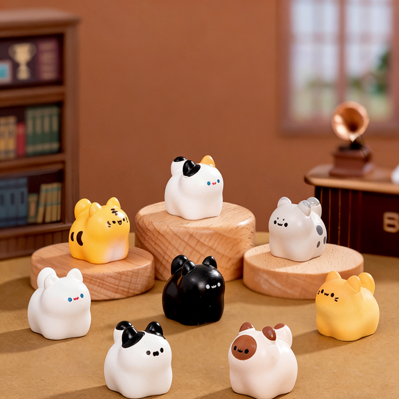 Micro landscape creative cute kitten doll cute DIY ornament blind bag accessories mini desktop car ornament
