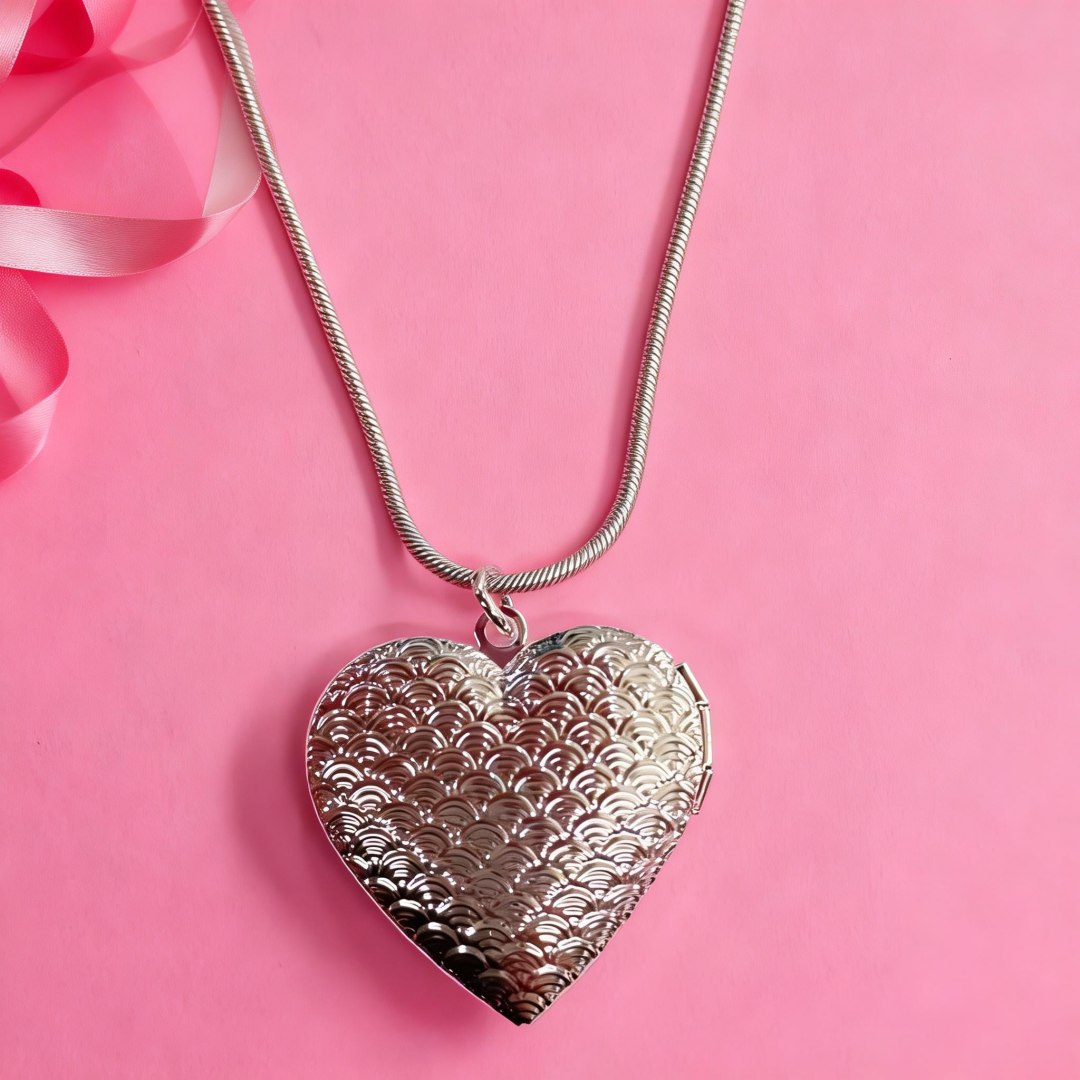 Original 925 Sterling Silver Necklace Charms Heart photo frame Pendant For Women Fashion party wedding Jewelry