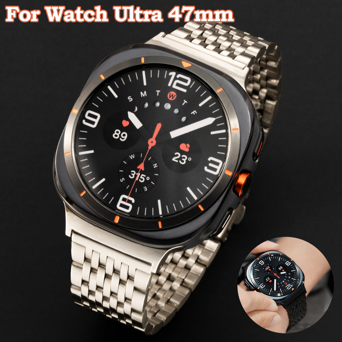 Leather Silicone Strap For Samsung Galaxy Watch 7 Ultra 47mm Magnetic Band Bracelet for Galaxy Watch 7 Ultra 47mm Correa