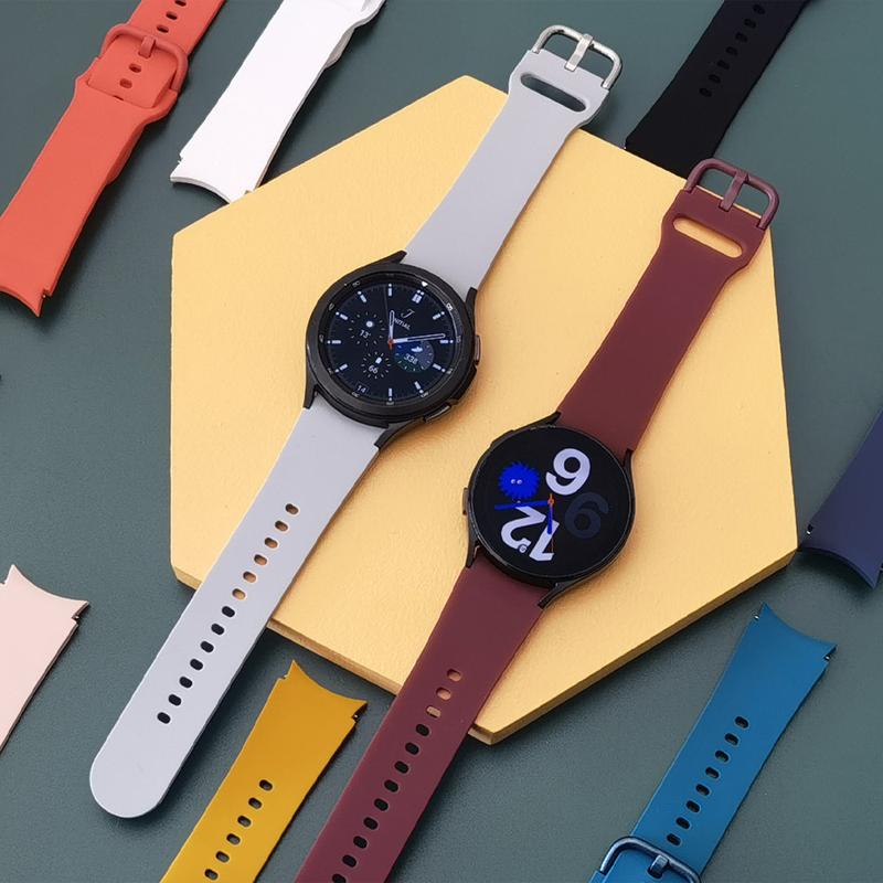 20mm watch Strap For Samsung Galaxy Watch 5/4 44mm 40mm band Silicone Bracelet Galaxy Watch 7 FE 6 classic 5 pro 46/45mm 47/43mm