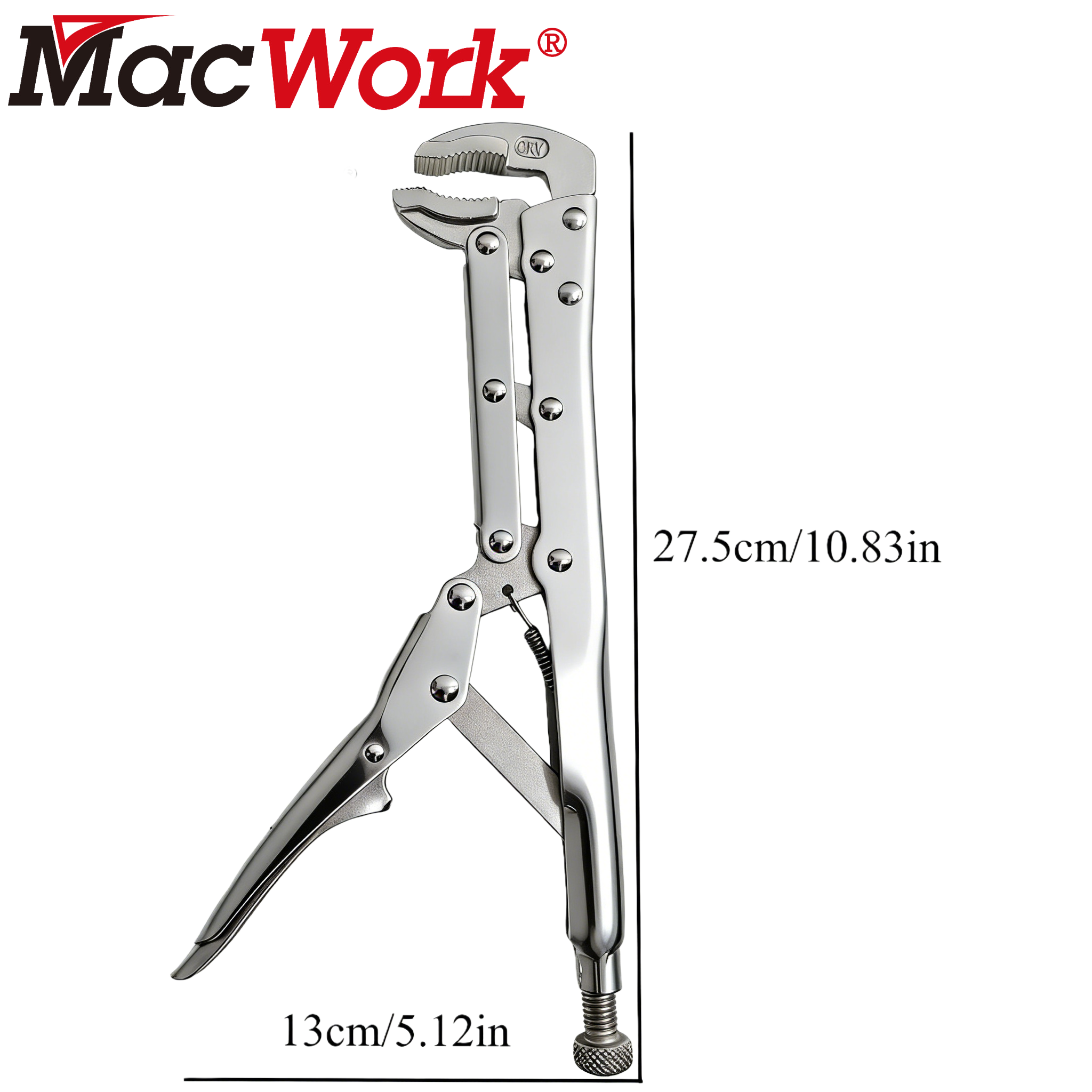 1PC 90 Degree Hard 12 Inch Extra Long Vise-Grip Locking Pliers Straight To Reach Vehicle Repair Tools