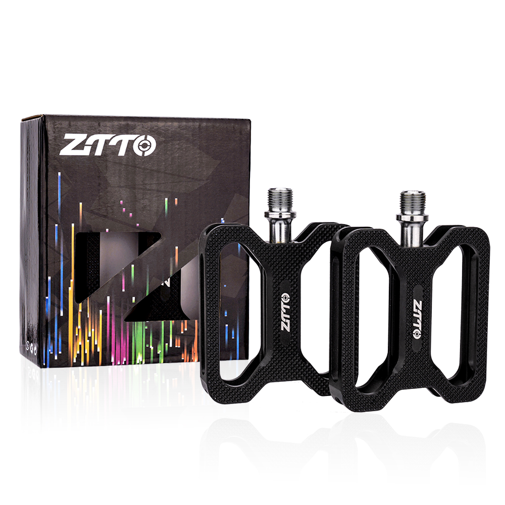 ZTTO Mountain Bikes Flat Platform Beach Pedals City Bicycle Aluminum Smooth Bearing MTB Pedal Antiskid Ultralight K624 Bike Part