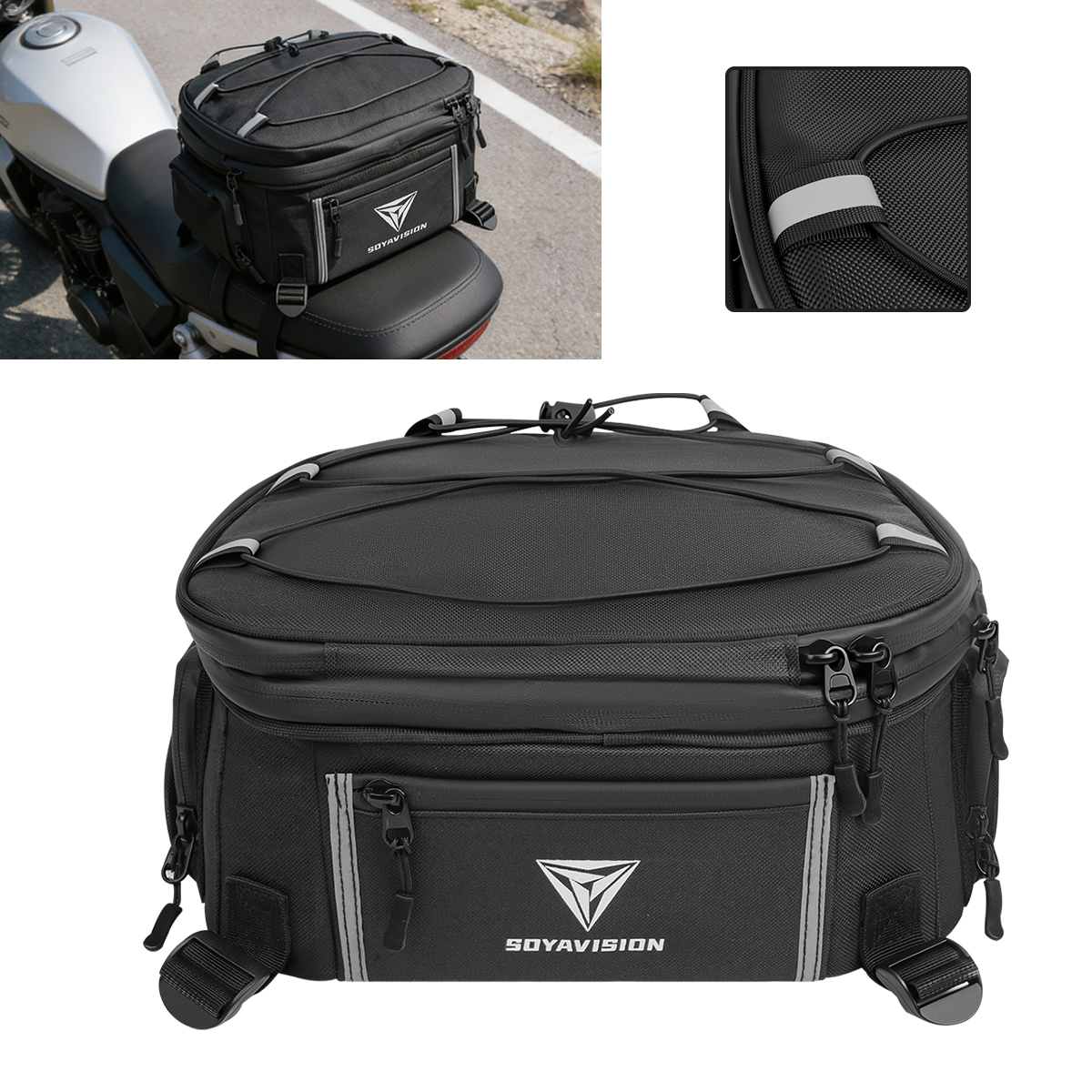 Motorcycle Waterproof Tail Bag Multi-functional Durable Rear Seat Bag High Capacity For BMW R1300GS R1300 R 1300 GS 2023-2025