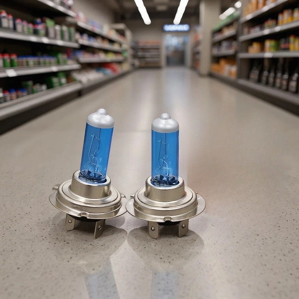Super Bright White H7 Fog Halogen Bulb 55W, Car Headlight Parking Lamp Light Source V2 Replacement