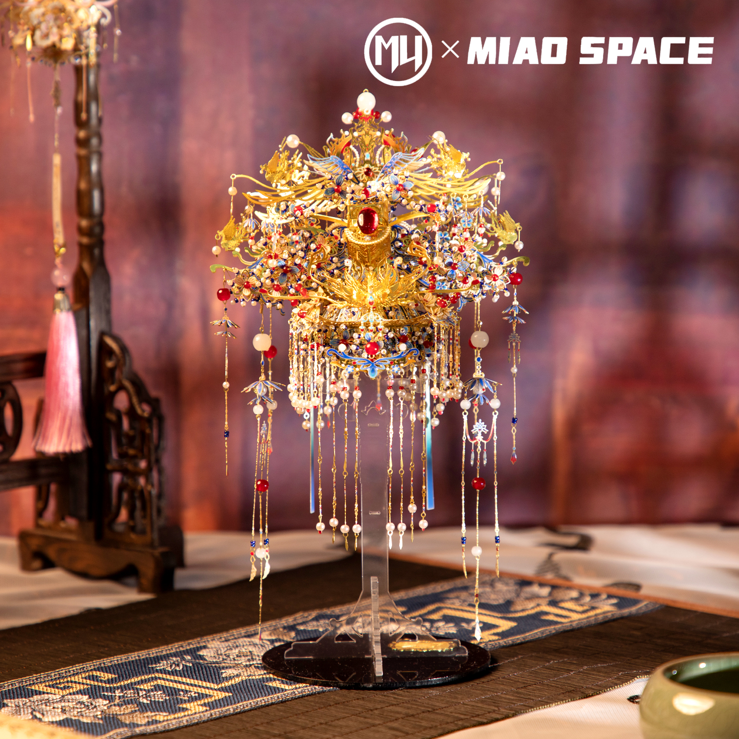 MU Phoenix Crown 3D Metal Puzzle DIY Hands-on Educational Toy,Desktop Office Decor Stress Relief, for Girlfriend