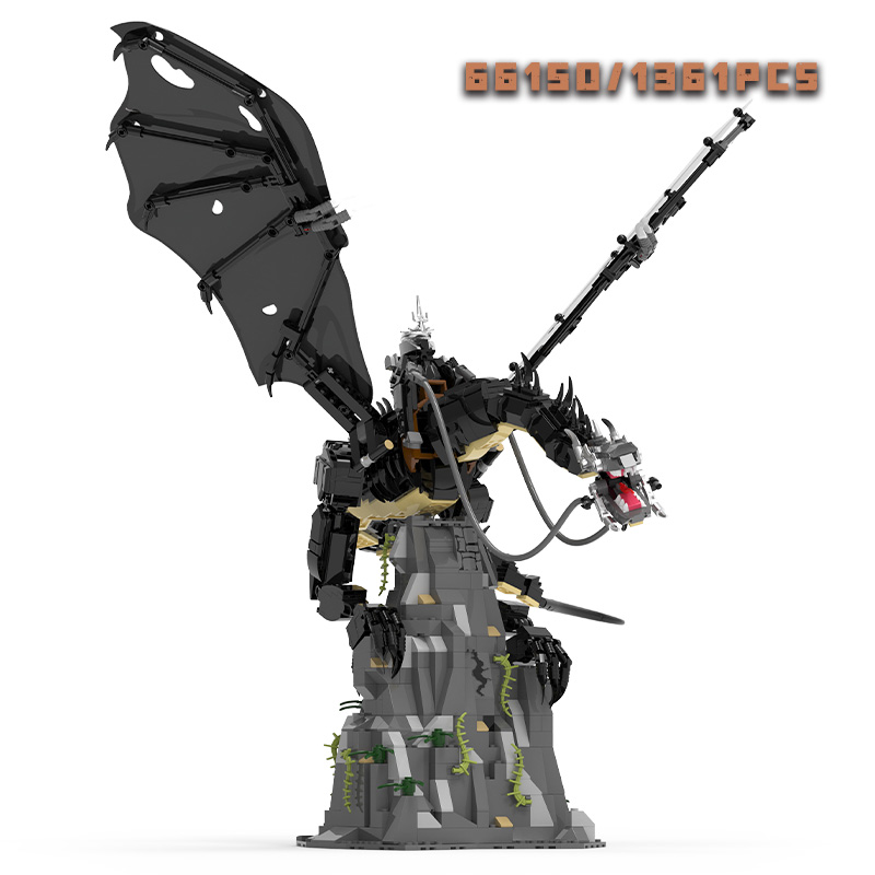 1361pcs Witch King Fell Beast Building Blocks Set Toy,Medieval MOC Nazgul Dragon Model Kit for Adults & Kids, Fans Boy Girl