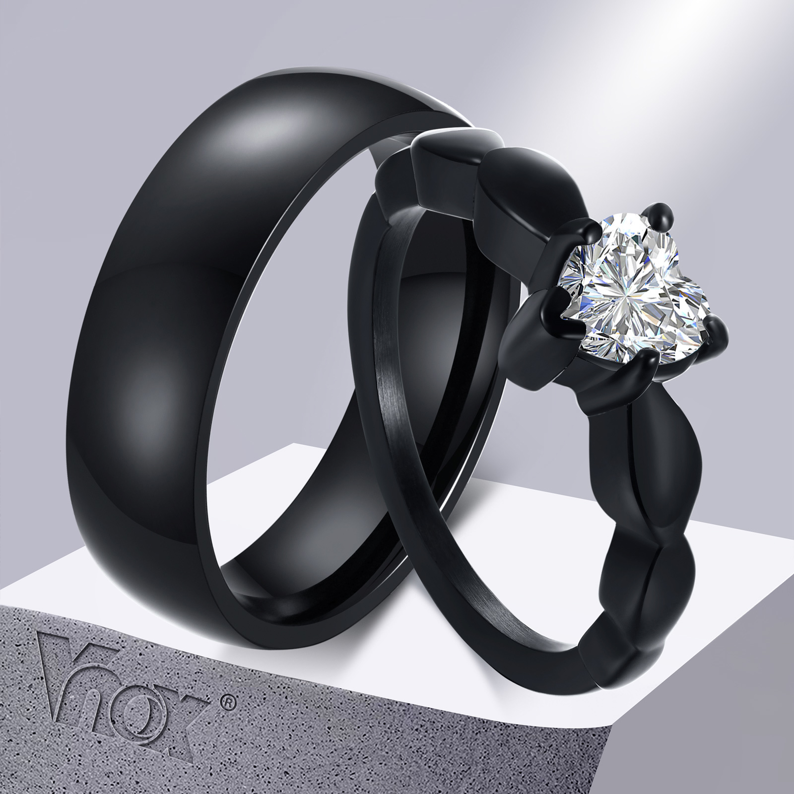 Romantic forever love Rings for Lovers Wedding Bands Engagement Stainless Steel Ring for Women Men Fashion Jewelry