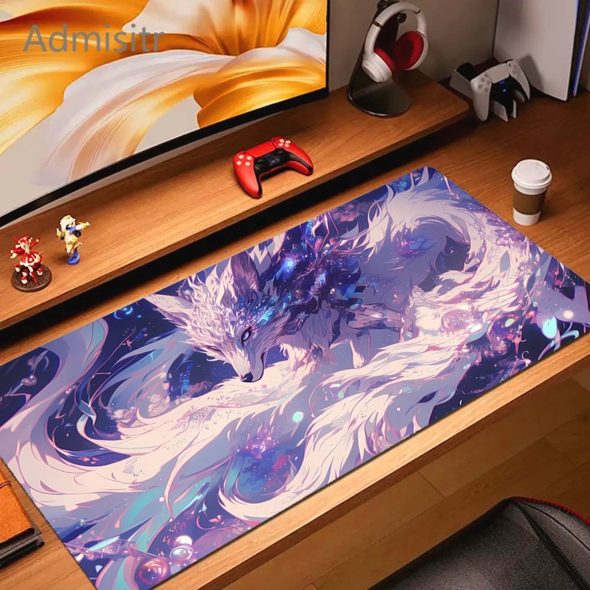 Gaming Mouse Pad XXL Pink Leopard Desk Mat Natural Non Slip Washable