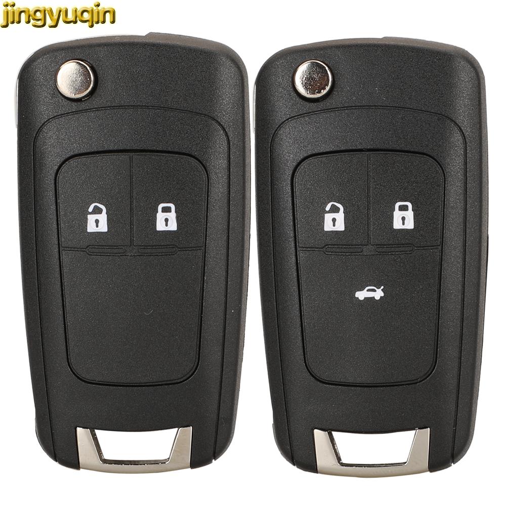 Jingyuqin 2/3 Buttons Flip Remote Car Key Fob Shell For Chevrolet Aveo Cavalier 2020 Opel Buick 2019 New Style Housing