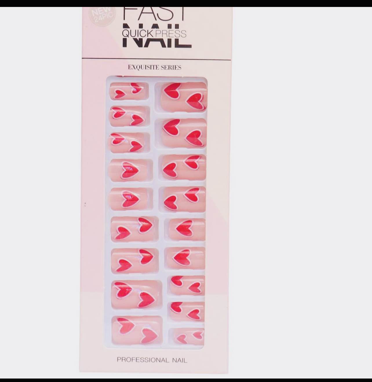 24 Pieces Nude Premium Series Party Wear Plane Fake Nails With Glue