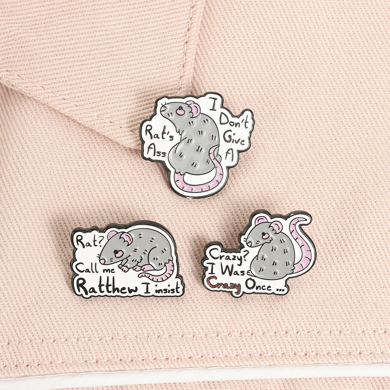 Cute Mouse Enamel Pin - Creative Cartoon and Wacky Animal Series Metal Accessories - Fashion Accessories for Shirts, Bags, Cloth