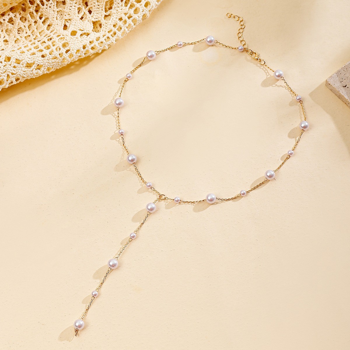 New Starry Sky Pearl Beaded Tassel Clavicle Chain Elegant Multi Wearing Necklace Women Wedding Daily women Pearl necklace