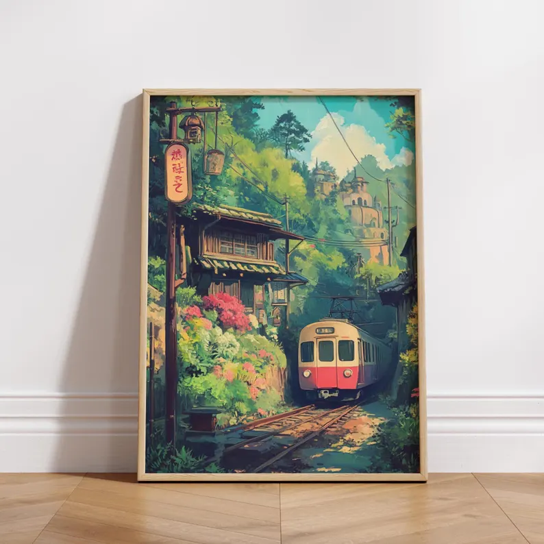 VIKAMA Hippie Style Japanese Classic Anime Tapestry | Poster Wall Art | Aesthetic Home Decor for Living Room Dorm Bedroom