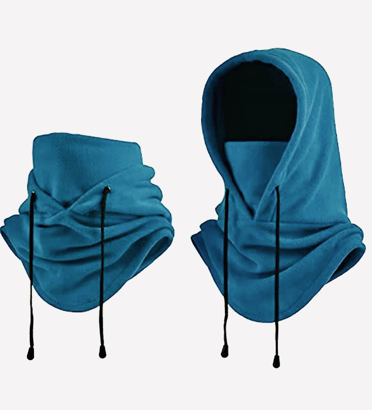 Blue Unisex Warm Polar Fabric Mask / Cap | Solid Polar Fleece Warm Winter Cap/Neck Gaiter For Unisex | Unisex Neck Gaiter With Cap