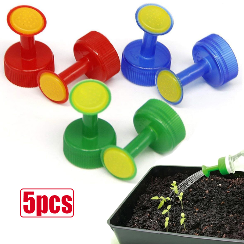 5PCS Portable Bottle Cap Sprinkler Garden Plant Watering Spout Sprayers Gardening Nozzles Waterers Seedling Irrigation Tools