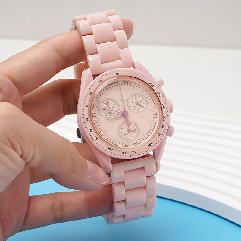 20mm 22mm Straps for Omega X Swatch Joint MoonSwatch Colorful Resin Waterproof Men Women Quick Release Three Plastic Watchband
