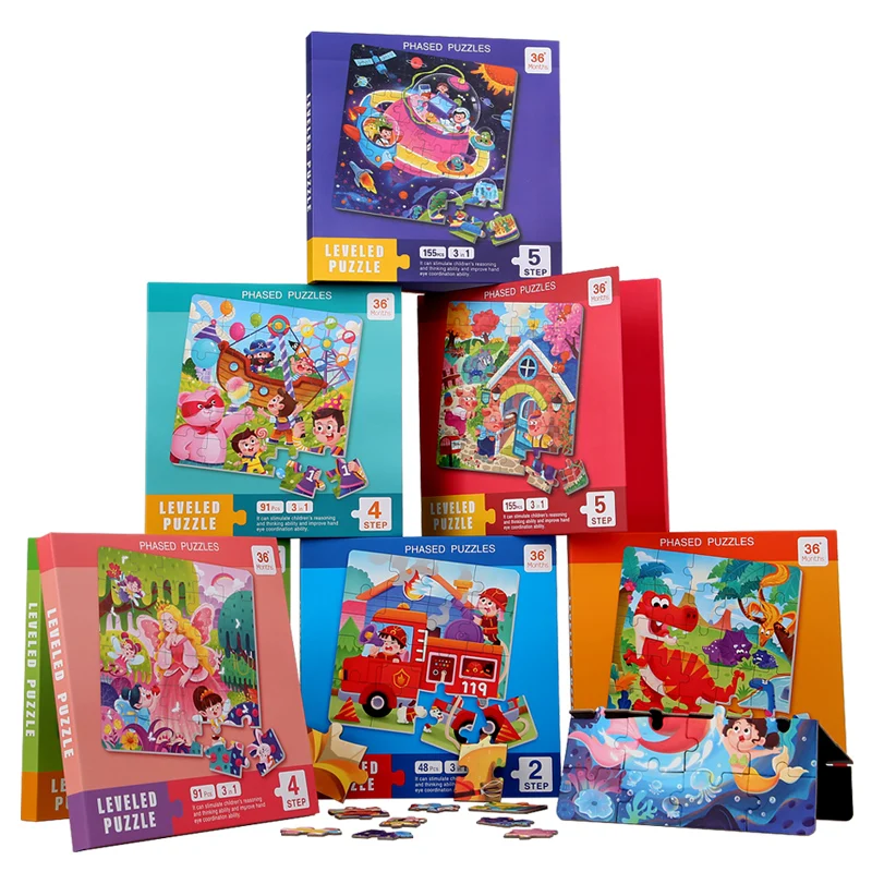 Wooden Jigsaw Magnetic 3D Puzzles Book Educational Toys For Children Baby Kid Portable Montessori Learning Intelligence ﻿Toys