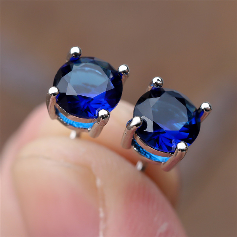 Cute Female Green Square Jewelry Luxury Crystal Zircon Stone Hoop Earring Rose Gold Color Wedding Earrings For Women