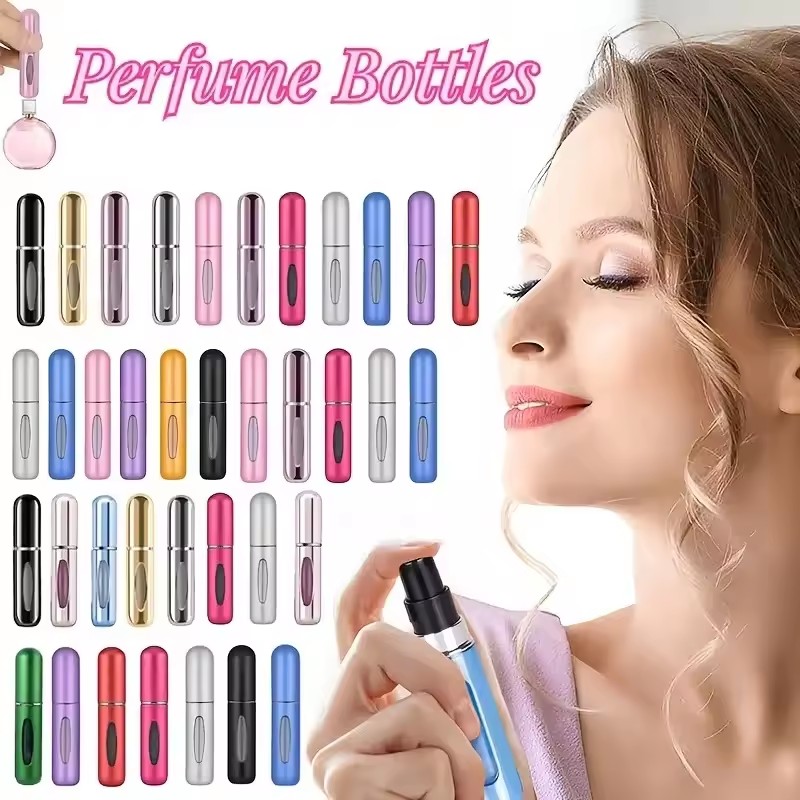 19 Colors 5ML Mini Portable Scent Jar Empty Spray Perfume Bottle Containers Beauty Tool Gifts for Women Men
