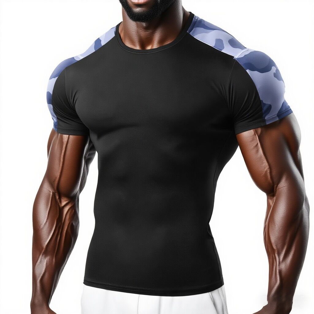 Men's T-shirt Summer Sportswaer Male Tops Tee Summer Compression Tshirt Gyms Fitness Clothing Skinny Tight Casual T Shirt Men