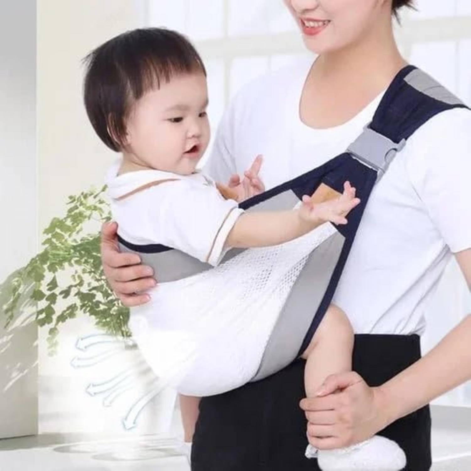 1 pcs Baby Sling Carrier , Lightweight , Adjustable Baby Wrap Hip Seat Carrier By PG Store