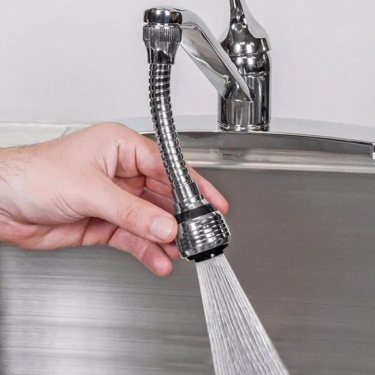 Stainless Steel Flexible Faucet Sprayer Jet Water Saver Tap Filter Extender