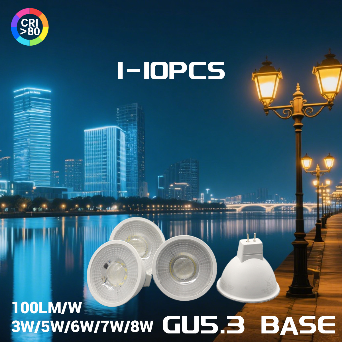 1-10PCS LED 12v MR16 Spot Light Bulbs AC DC 12-24V 120 Bean Angle 80+CRI 3W 5W 6W 7W 8W 100LM/W No Flicker Replace Halogen Lamp