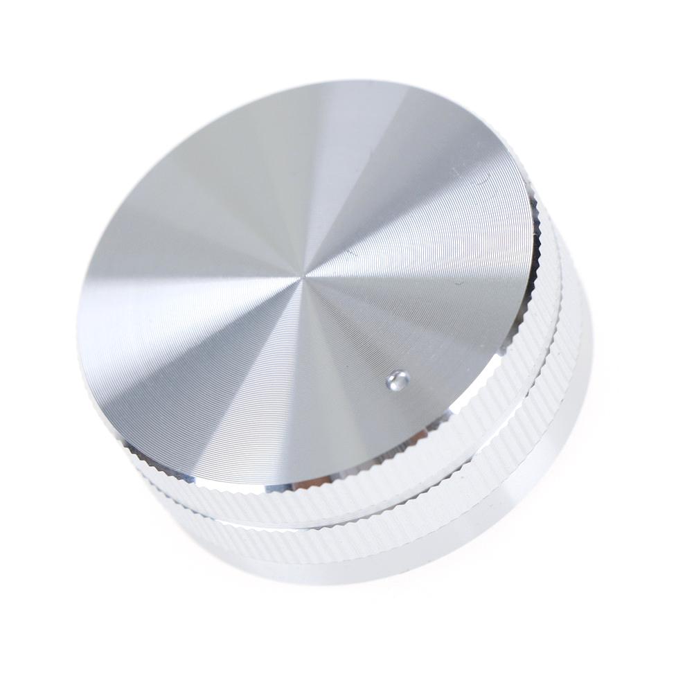 1Pcs High Quality Aluminum Potentiometer Knob Cap Dia 40mm Volume Control Audio Switch Caps Silver Color
