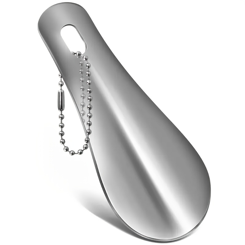 1pc mini stainless steel shoehorn, portable and ergonomic design, easy to put on and take off, auxiliary tools for wearing shoes