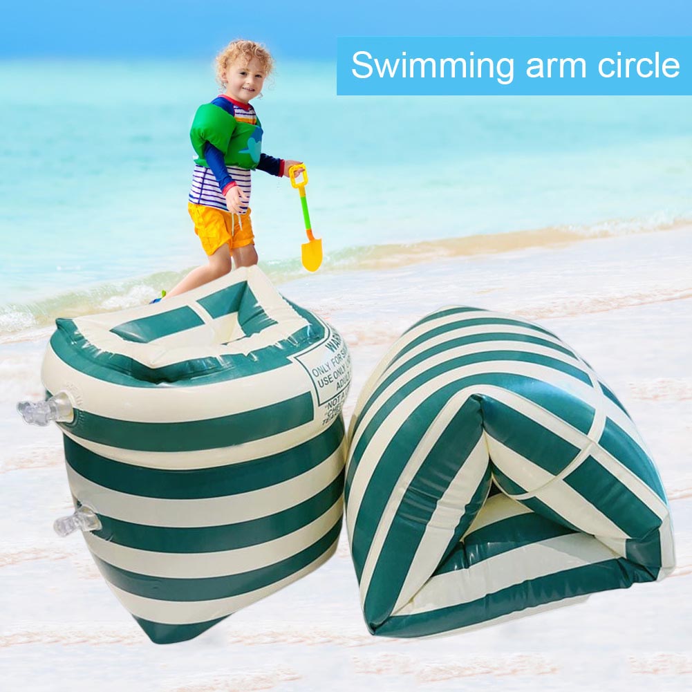 1Pair Pool Buoy Armbands Double Air Bag Inflatable Swimming Pool Arm Floaters PVC Printed Kids Swimming Accessories