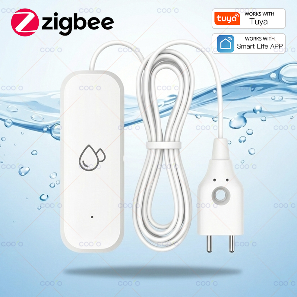Water Leak Sensor Smart Home ZigBee 2MQTT Water Sensor Controller Waterproof Smart Life Security Protection Remote App Control