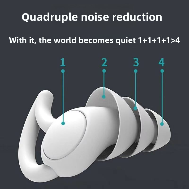 Silicone Sound Insulation Earplugs Noise Reduction Sleep Student Dormitory Noisy Men and Women Work Sleep Noise Prevention