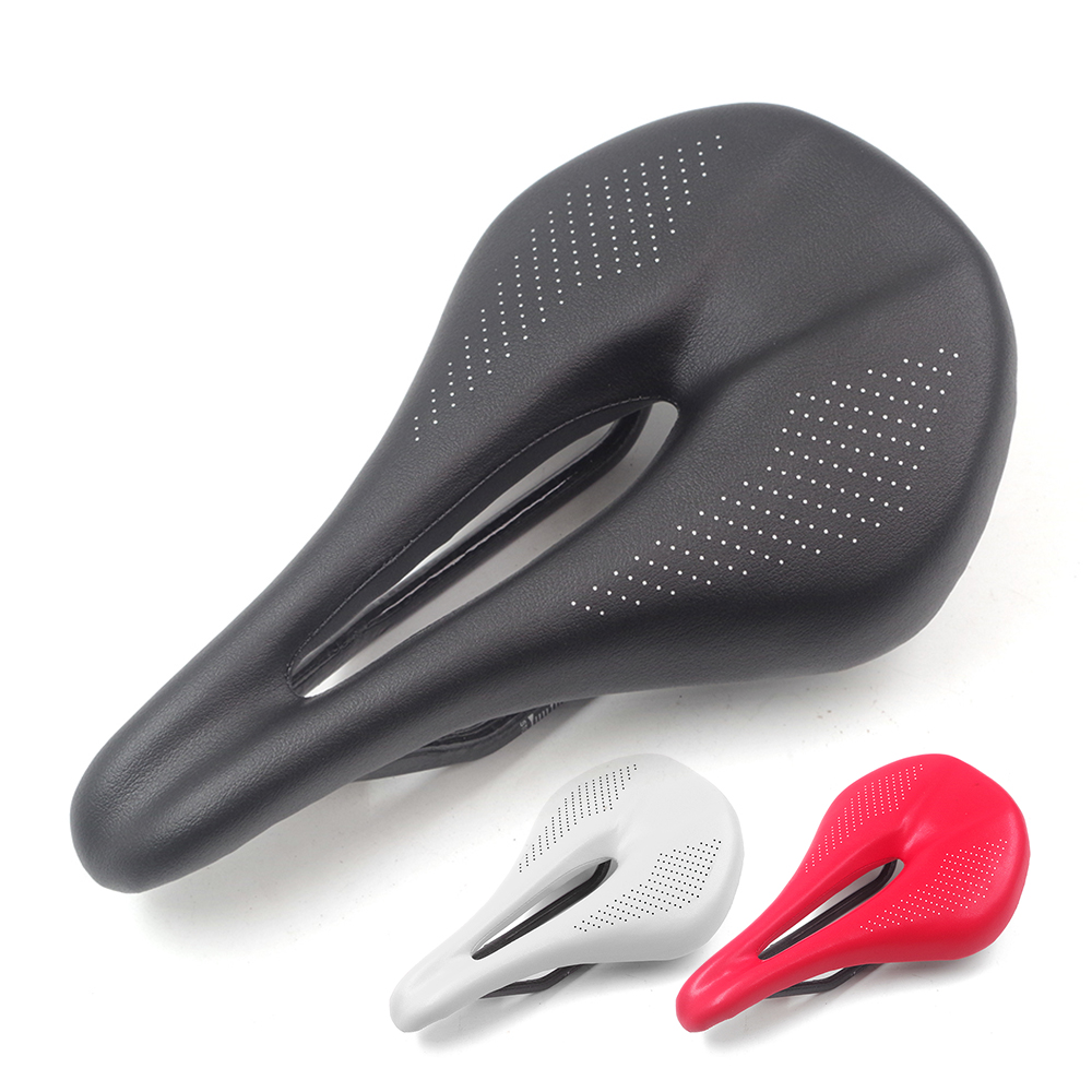 Ultralight Carbon Fiber Bike Saddle 143/155mm Comfort Hollow Pressure Relief Bicycle Seat for Road MTB Triathlon TT Men Women