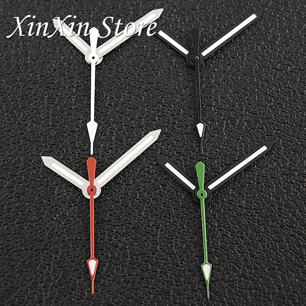 C3 Green Luminous Watches Pointers Watch Parts Fits For NH35 4R35 NH36 4R 7S NH38 Movement Watch Hands Replacement Accessory