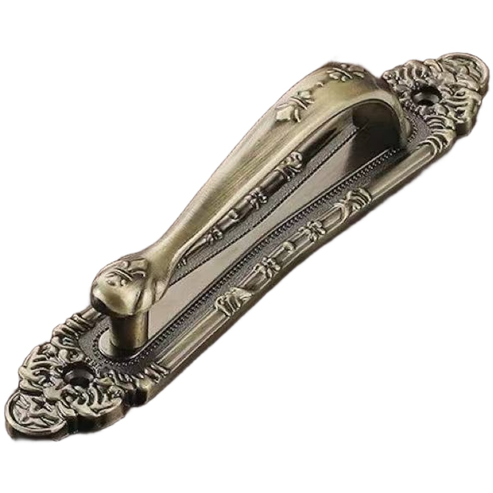 1pc European Antique Exposed Aluminum Alloy Door Handle Push-Pull Door Handle Furniture Wood Door Handle Drawer Flush Handles