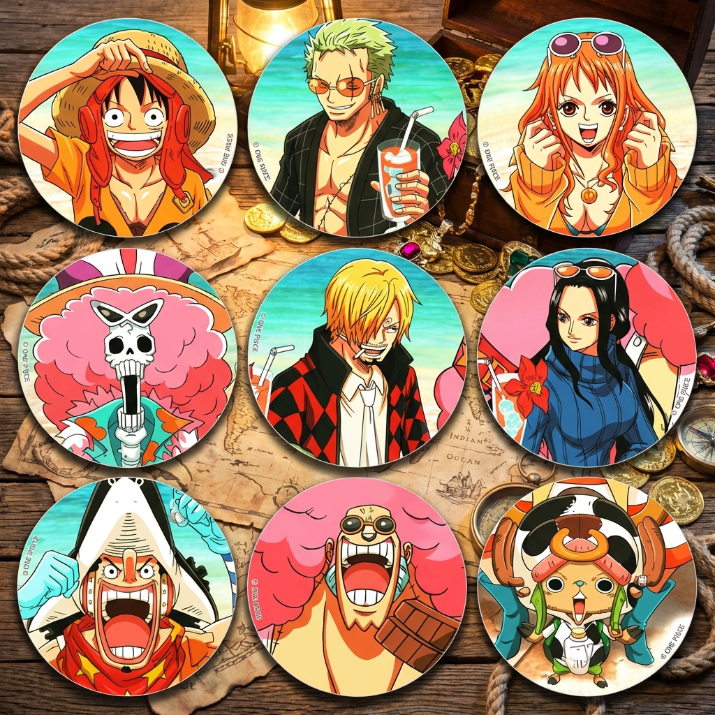One Piece Anime Badge 2020 Birthday Bar Pin Luffy Zoro Chopper Ace Sabo Cosplay Accessories Collection for Fans