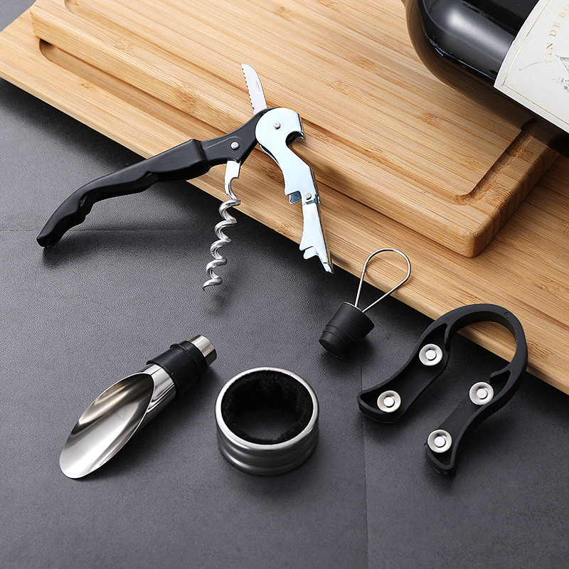 Stainless Steel Red Bottle Opener Set Seahorse Multifunctional Needle Type Set Bottle Opener Utensils